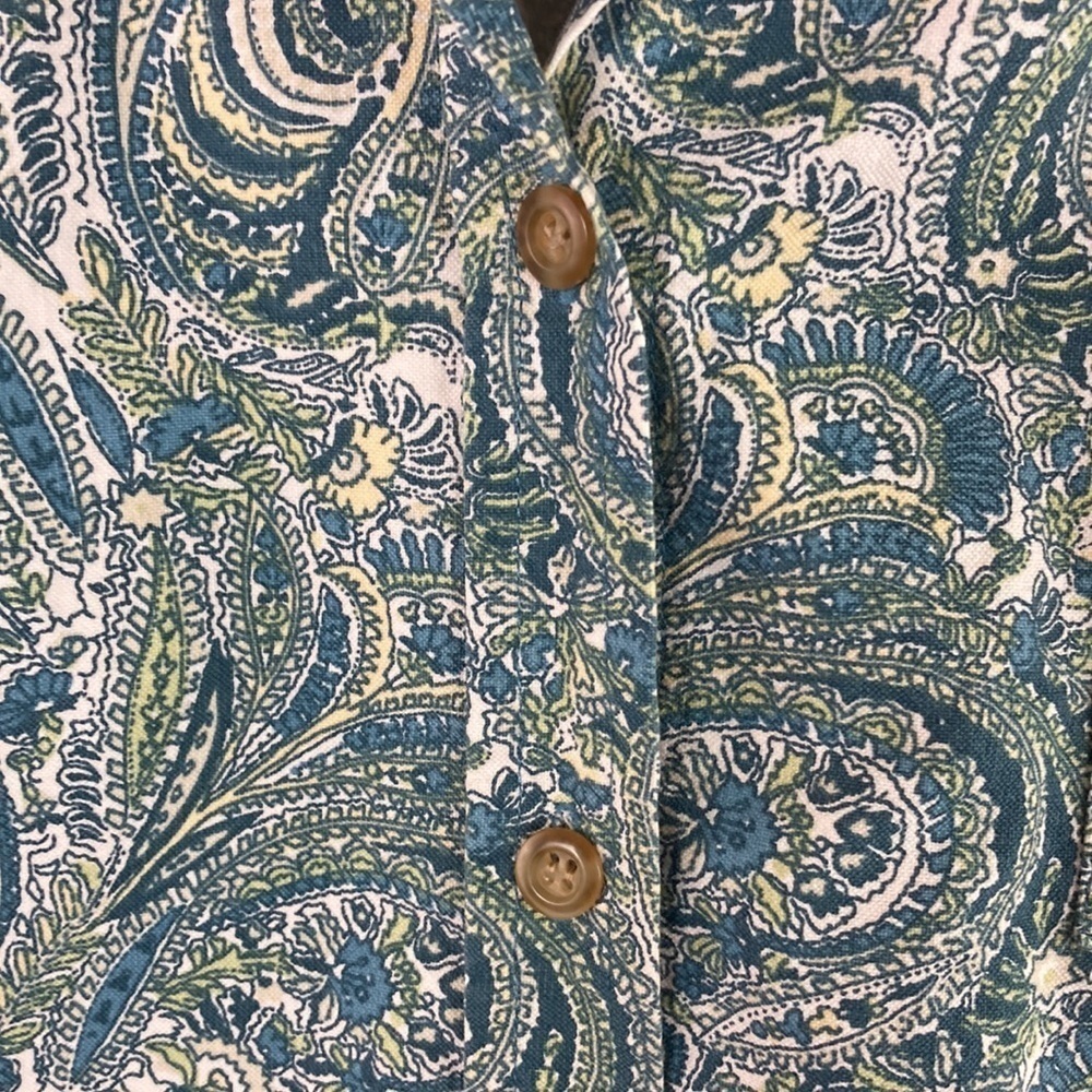 RETRO Vintage Paisley Button-Up Top - Picture 3 of 12